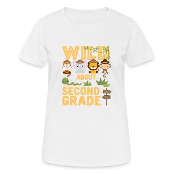 Wild About Second Grade 2nd Back To School Klassen - T-shirt respirant Femme - blanc - Devant - AI Model Female 172 dark (172cm)