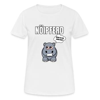 Gelangweiltes Nilpferd / Nölpferd / Keinen Bock - Frauen T-Shirt atmungsaktiv - Weiß - Vorne - AI Model Female 172 dark (172cm)