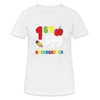 1er jour de la maternelle : Retour à l’école en premier - T-shirt respirant Femme - blanc - Devant - AI Model Female 172 dark (172cm)