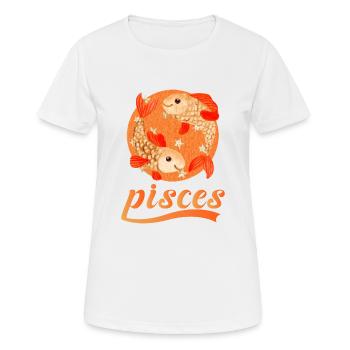 Sternzeichen Fische - Frauen T-Shirt atmungsaktiv - Weiß - Vorne - AI Model Female 172 dark (172cm)