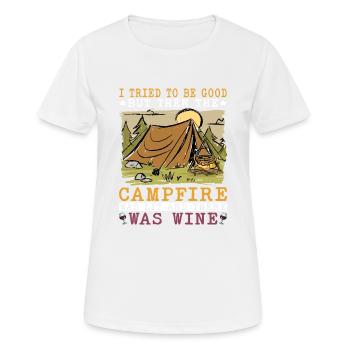 But Then The Campfire Was Lit - Women's Breathable T-Shirt - white - Front - AI Model Female 172 dark (172cm)