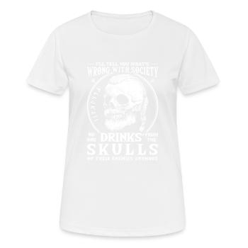 Wrong Society, Drink From The Skull Of Your - Women's Breathable T-Shirt - white - Front - AI Model Female 172 dark (172cm)