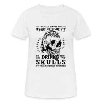 Drink From The Skull Of Your Enemies - Women's Breathable T-Shirt - white - Front - AI Model Female 172 dark (172cm)