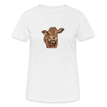 Viande bovine du Limousin I France Elevage bovin pour - T-shirt respirant Femme - blanc - Devant - AI Model Female 172 dark (172cm)