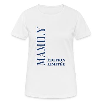 mamily - T-shirt respirant Femme - blanc - Devant - AI Model Female 172 dark (172cm)
