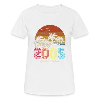 Vintage exemplaire unique 2005 Edition limitée - T-shirt respirant Femme - blanc - Devant - AI Model Female 172 dark (172cm)