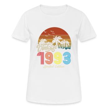 Vintage exemplaire unique 1993 Edition limitée - T-shirt respirant Femme - blanc - Devant - AI Model Female 172 dark (172cm)