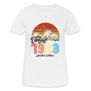 Vintage exemplaire unique 1953 Edition limitée - T-shirt respirant Femme - blanc - Devant - AI Model Female 172 dark (172cm)