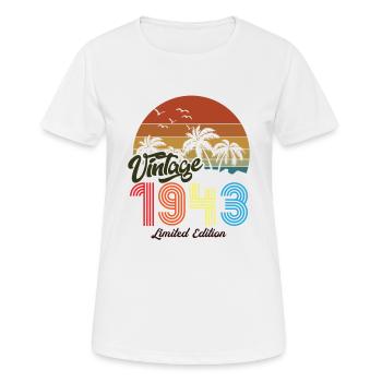 Vintage exemplaire unique 1943 Edition limitée - T-shirt respirant Femme - blanc - Devant - AI Model Female 172 dark (172cm)