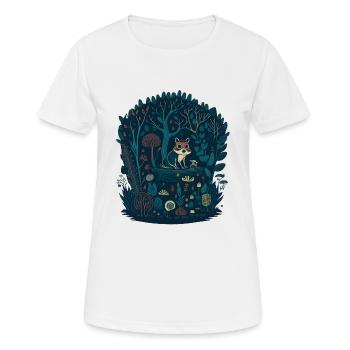 Forest Chipmunk - Women's Breathable T-Shirt - white - Front - AI Model Female 172 dark (172cm)