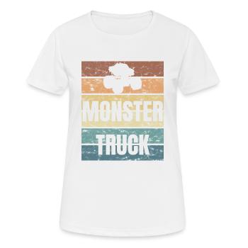 Retro Monster Truck Crunge - Women's Breathable T-Shirt - white - Front - AI Model Female 172 dark (172cm)