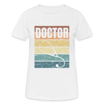 Doctor Doctor Crunge Effect Practice - Women's Breathable T-Shirt - white - Front - AI Model Female 172 dark (172cm)