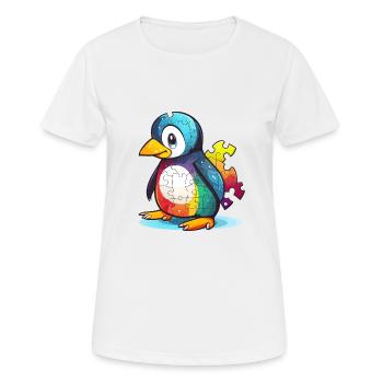 Penguin Baby Autism - Women's Breathable T-Shirt - white - Front - AI Model Female 172 dark (172cm)