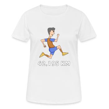 Faire du jogging - T-shirt respirant Femme - blanc - Devant - AI Model Female 172 dark (172cm)