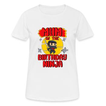 Ninja Birthday Mum Of The Birthday Ninja - Women's Breathable T-Shirt - white - Front - AI Model Female 172 dark (172cm)