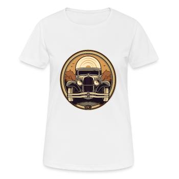 Vintage Cruiser - Frauen T-Shirt atmungsaktiv - Weiß - Vorne - AI Model Female 172 dark (172cm)