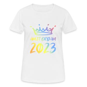 Amsterdam 2023 - Women's Breathable T-Shirt - white - Front - AI Model Female 172 dark (172cm)