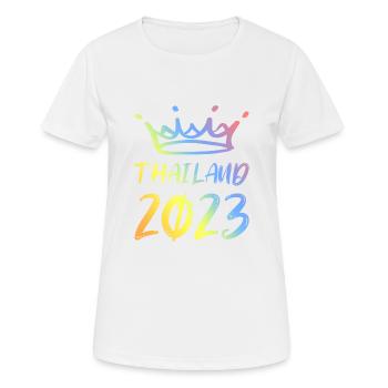 Thailand 2023 - Frauen T-Shirt atmungsaktiv - Weiß - Vorne - AI Model Female 172 dark (172cm)