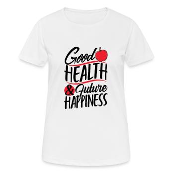 Bonne santé et bonheur futur - T-shirt respirant Femme - blanc - Devant - AI Model Female 172 dark (172cm)