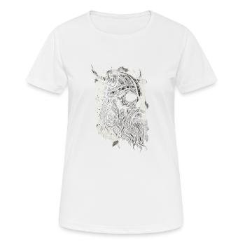 Vikings Guerriers nordiques Asgard Valhalla Midgard - T-shirt respirant Femme - blanc - Devant - AI Model Female 172 dark (172cm)