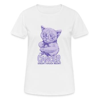 Le cancer ne frappe pas le cancer de l’estomac - T-shirt respirant Femme - blanc - Devant - AI Model Female 172 dark (172cm)