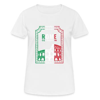 Rome Colosseum Rome Colosseum Souvenir Italy - Women's Breathable T-Shirt - white - Front - AI Model Female 172 dark (172cm)