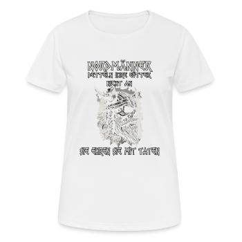 Wikinger Heiden Nordmänner Heidnisches Wikinger - Frauen T-Shirt atmungsaktiv - Weiß - Vorne - AI Model Female 172 dark (172cm)