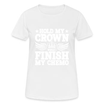 Tenez ma couronne pendant que je termine ma chimio 60 - T-shirt respirant Femme - blanc - Devant - AI Model Female 172 dark (172cm)