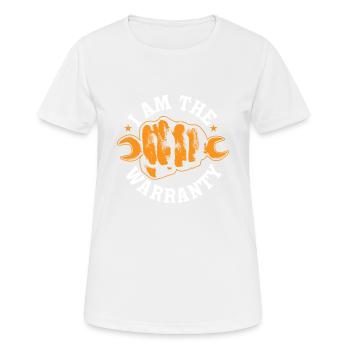 Je suis la garantie 13 - T-shirt respirant Femme - blanc - Devant - AI Model Female 172 dark (172cm)