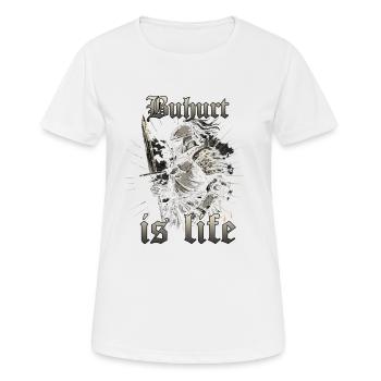 Buhurt Plate Armor Knight Jeux Buhurt Warrior - T-shirt respirant Femme - blanc - Devant - AI Model Female 172 dark (172cm)