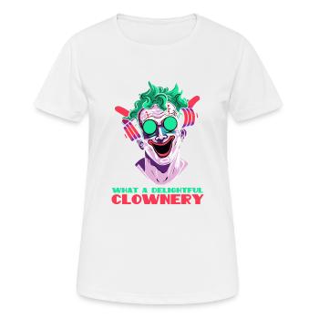 Quel délicieux clown - T-shirt respirant Femme - blanc - Devant - AI Model Female 172 dark (172cm)