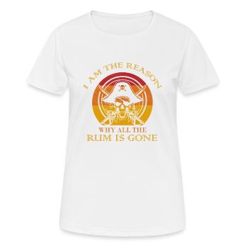 Je suis la raison pour laquelle tout le rhum a disparu boire - T-shirt respirant Femme - blanc - Devant - AI Model Female 172 dark (172cm)