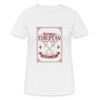 Schwertkämpfer - HEMA - Frauen T-Shirt atmungsaktiv - Weiß - Vorne - AI Model Female 172 dark (172cm)