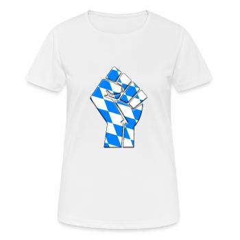 Drapeau de Bavière Pays bavarois Fierté natif - T-shirt respirant Femme - blanc - Devant - AI Model Female 172 dark (172cm)