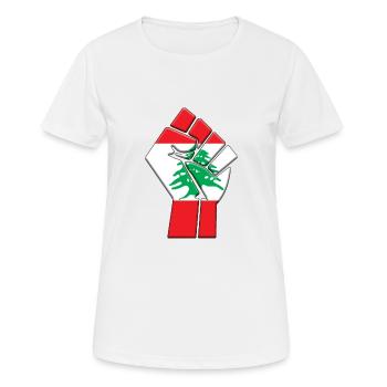 Liban Drapeau Lebonese Country Pride Native - T-shirt respirant Femme - blanc - Devant - AI Model Female 172 dark (172cm)