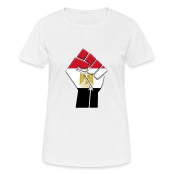 Ägyptische Flagge Ägyptischer Landstolz Einheimische Abstammung - Frauen T-Shirt atmungsaktiv - Weiß - Vorne - AI Model Female 172 dark (172cm)