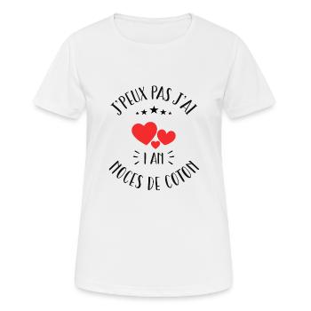 Je Peux Pas J'ai Noces De Coton - T-shirt respirant Femme - blanc - Devant - AI Model Female 172 dark (172cm)