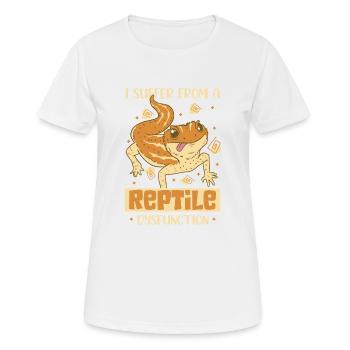 I Suffer From A Reptile Dysfunction Reptiles Lizar - Frauen T-Shirt atmungsaktiv - Weiß - Vorne - AI Model Female 172 dark (172cm)