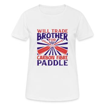 Handle brother for carbon paddle - dragon boat - Women's Breathable T-Shirt - white - Front - AI Model Female 172 dark (172cm)
