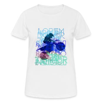 Moto, Moto, Moto, Graffiti, Peinture - T-shirt respirant Femme - blanc - Devant - AI Model Female 172 dark (172cm)