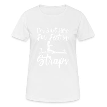 I'm Just Here For Feet In Straps 4 - Women's Breathable T-Shirt - white - Front - AI Model Female 172 dark (172cm)