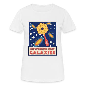 Neue Galaxien entdecken - Frauen T-Shirt atmungsaktiv - Weiß - Vorne - AI Model Female 172 dark (172cm)