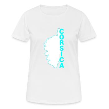 Wappen von Korsika - Frauen T-Shirt atmungsaktiv - Weiß - Vorne - AI Model Female 172 dark (172cm)