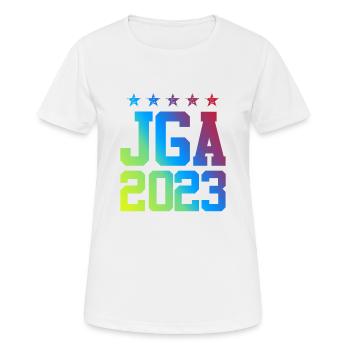 Jga 2023 Junggesellenabschied - Frauen T-Shirt atmungsaktiv - Weiß - Vorne - AI Model Female 172 dark (172cm)