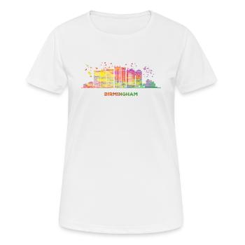 Birminghamer Skyline Birmingham - Frauen T-Shirt atmungsaktiv - Weiß - Vorne - AI Model Female 172 dark (172cm)