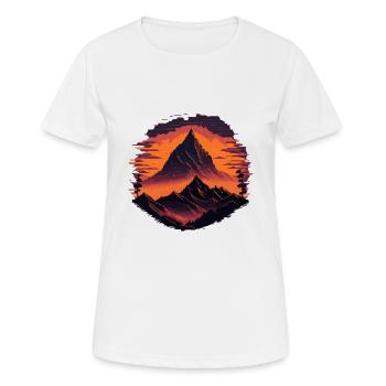 Retro-Pixelberge - Frauen T-Shirt atmungsaktiv - Weiß - Vorne - AI Model Female 172 dark (172cm)