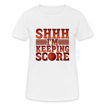 Chut, je garde le score 5 - T-shirt respirant Femme - blanc - Devant - AI Model Female 172 dark (172cm)