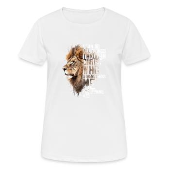 Christian Religious Bible Verse Sayings Scriptures - Women's Breathable T-Shirt - white - Front - AI Model Female 172 dark (172cm)