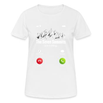 Les sept sommets appellent - T-shirt respirant Femme - blanc - Devant - AI Model Female 172 dark (172cm)