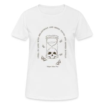 Skull Poet Bookish Dark Academia Cottagecore I fel - Women's Breathable T-Shirt - white - Front - AI Model Female 172 dark (172cm)